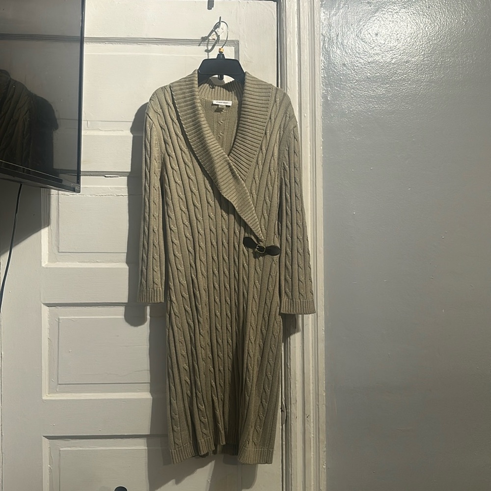 Tan knitted Calvin Klein dress